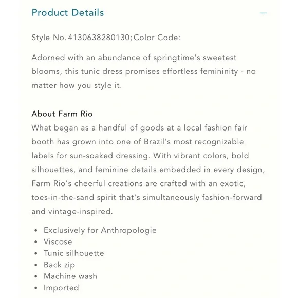 FARM Rio Anthropologie Elinor Tunic Dress NWT SZ 1X - Picture 15 of 16